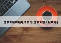 加拿大区块链电子公司[加拿大禁止区块链]